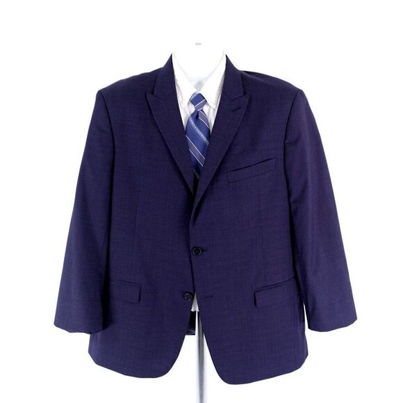 Tommy Hilfiger Wool Polka‎ Dot Peak Lapel 2 Button Suit Jacket 42R Or Slim 44R - Picture 5 of 14